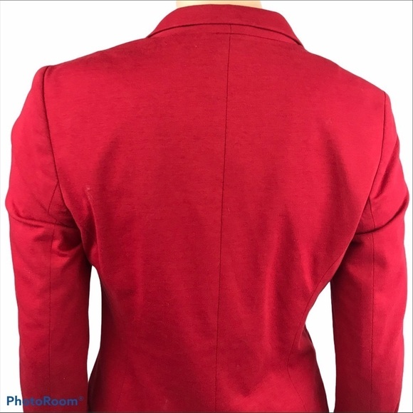 Kenneth Cole Select Size Small Red Knit Single Button Front Career Jacket - Picture 5 of 10
